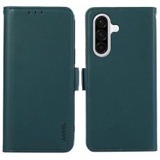 ABEEL - ABEEL Samsung Galaxy A56 5G Skal Läderfodral RFID Skydd Grön