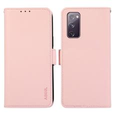 ABEEL - ABEEL Samsung Galaxy S20 FE Fodral Läder RFID Blocker - Rosa