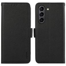 ABEEL - ABEEL Samsung Galaxy S21 FE 5G Skal PU Läder RFID Svart