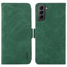ABEEL - ABEEL Samsung Galaxy S21+ Fodral PU L&auml;der Magnetisk Gr&ouml;n