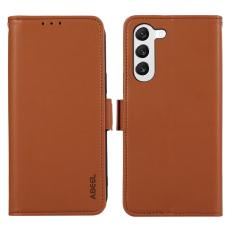 ABEEL - ABEEL Samsung Galaxy S22+ 5G Fodral i mjukt PU-l&auml;der - Brun