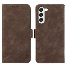 ABEEL - ABEEL Samsung Galaxy S22+ 5G Fodral Wallet Case PU L&auml;der Brun