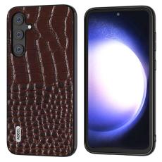 ABEEL - ABEEL Samsung Galaxy S23 FE Skal i &auml;kta l&auml;der - Kaffe