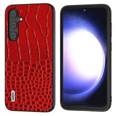 ABEEL - ABEEL Samsung Galaxy S23 FE Skal i &auml;kta l&auml;der - R&ouml;d