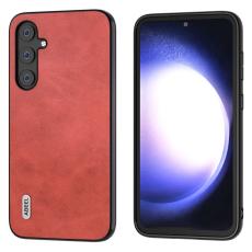 ABEEL - ABEEL Samsung Galaxy S23 FE Skal i L&auml;der - R&ouml;d