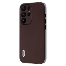 ABEEL - ABEEL Samsung Galaxy S23 Ultra Skal i Äkta Läder - Kaffe