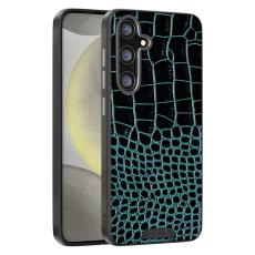 ABEEL - ABEEL Samsung Galaxy S24 FE Skal MagSafe Grön Crocodile Texture