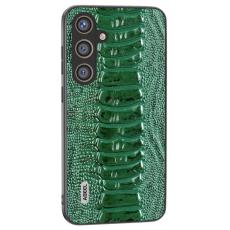 ABEEL - ABEEL Samsung Galaxy S24 Fodral Äkta Läder Krokodilgrön