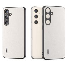 ABEEL - ABEEL Samsung Galaxy S24 Skal Äkta Läder Texturerat Grå