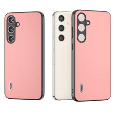 ABEEL - ABEEL Samsung Galaxy S24 Skal Äkta Läder Texturerat Rosa