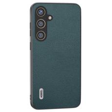 ABEEL - ABEEL Samsung Galaxy S24 Skal Litchi Textur Midnight Green