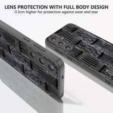 ABEEL - ABEEL Samsung Galaxy S24 Skal Mahjong Textur Svart Läder