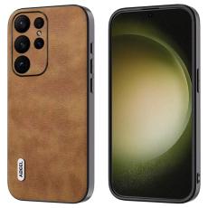 ABEEL - ABEEL Samsung Galaxy S24 Ultra Retro Läderfodral - Brun