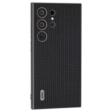 ABEEL - ABEEL Samsung Galaxy S24 Ultra Skal Äkta Läder + PC + TPU - Svart