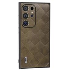 ABEEL - ABEEL Samsung Galaxy S24 Ultra Skal Grid Textur Grön