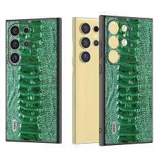 ABEEL - ABEEL Samsung Galaxy S24 Ultra Skal Krokodilskinn Grön