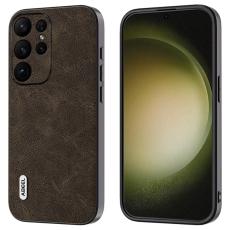 ABEEL - ABEEL Samsung Galaxy S24 Ultra Skal Läder Fantasy Lychee Khaki