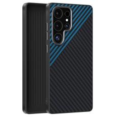 ABEEL - ABEEL Samsung Galaxy S24 Ultra Skal MagSafe Kolfiber Svart/Blå