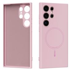 ABEEL - ABEEL Samsung Galaxy S24 Ultra Skal MagSafe Liquid Silicone Rosa