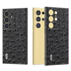 ABEEL - ABEEL Samsung Galaxy S24 Ultra Skal Ostrich Mönster Svart