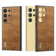 ABEEL - ABEEL Samsung Galaxy S24 Ultra Skal PU Läder - Brun