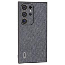 ABEEL - ABEEL Samsung Galaxy S24 Ultra Skal PU Läder TPU Ram Grå