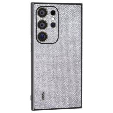 ABEEL - ABEEL Samsung Galaxy S24 Ultra Skal PU Läder TPU Silver