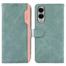 ABEEL - ABEEL Samsung Galaxy S25 Edge Fodral Splicing L&auml;der Baby Blue