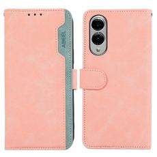 ABEEL - ABEEL Samsung Galaxy S25 Edge Fodral Splicing L&auml;der Rosa