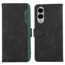 ABEEL - ABEEL Samsung Galaxy S25 Edge Fodral Splicing L&auml;der Svart