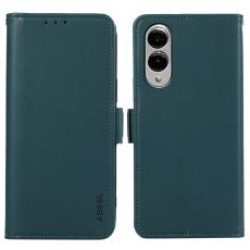 ABEEL - ABEEL Samsung Galaxy S25 Edge Skal L&auml;der med RFID Skydd - Gr&ouml;n