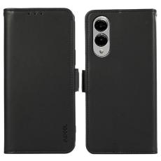 ABEEL - ABEEL Samsung Galaxy S25 Edge Skal Läder med RFID Skydd - Svart