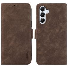 ABEEL - ABEEL Samsung Galaxy S25+ / S24+ Fodral Läder RFID Skydd Brun
