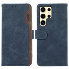 ABEEL - ABEEL Samsung Galaxy S25 Ultra Fodral Splicing Läder Blå