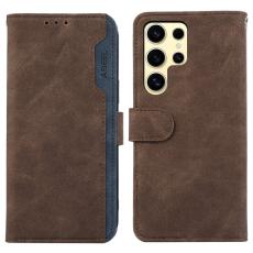 ABEEL - ABEEL Samsung Galaxy S25 Ultra Fodral Splicing Läder Brun