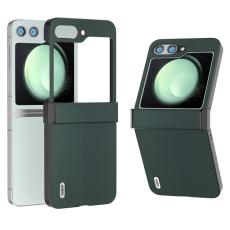 ABEEL - ABEEL Samsung Galaxy Z Flip5 Fodral Hinge Skydd Äkta Läder Grön