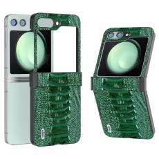ABEEL - ABEEL Samsung Galaxy Z Flip5 Fodral Krokodiltextur Grön