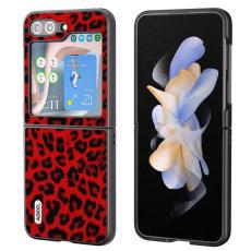 ABEEL - ABEEL Samsung Galaxy Z Flip5 Fodral Leopardm&ouml;nster R&ouml;d