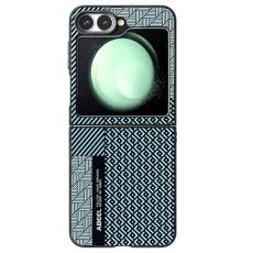 ABEEL - ABEEL Samsung Galaxy Z Flip5 Fodral PC + Aluminium + PU L&auml;der - Textur 4