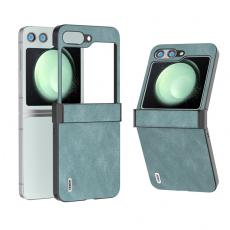 ABEEL - ABEEL Samsung Galaxy Z Flip5 Fodral PU L&auml;der + PC - Baby Blue