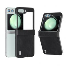 ABEEL - ABEEL Samsung Galaxy Z Flip5 Fodral PU L&auml;der Svart
