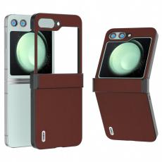 ABEEL - ABEEL Samsung Galaxy Z Flip5 Fodral Silky Touch Läder - Kaffe