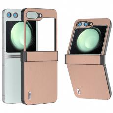 ABEEL - ABEEL Samsung Galaxy Z Flip5 Litchi Texture Fodral Guld