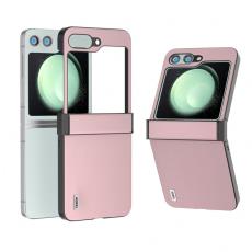 ABEEL - ABEEL Samsung Galaxy Z Flip5 Skal Hinge Design Läder - Rosa