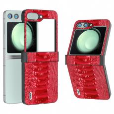 ABEEL - ABEEL Samsung Galaxy Z Flip5 Skal Krokodiltextur Röd