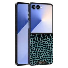 ABEEL - ABEEL Samsung Galaxy Z Flip7 Fodral MagSafe Gr&ouml;n Crocodile Texture