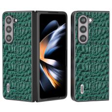 ABEEL - ABEEL Samsung Galaxy Z Fold5 Fodral &Auml;kta L&auml;der Gr&ouml;n