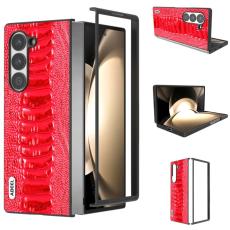 ABEEL - ABEEL Samsung Galaxy Z Fold6 5G Skal &Auml;kta L&auml;der R&ouml;d