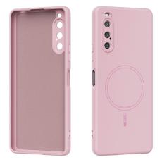 ABEEL - ABEEL Sony Xperia 10 V Skal MagSafe Kompatibel Silikon Rosa