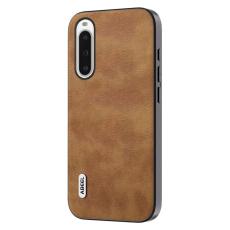 ABEEL - ABEEL Sony Xperia 10 V Skal Retro Litchi Textur Brun